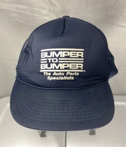 Bumper to Bumper Vintage Trucker Hat Snapback Rope Cap Adjustable Blue Mesh - Picture 1 of 4