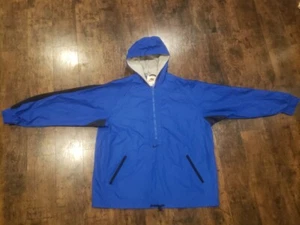 Vintage Nike Men’s Blue/Black Center Swoosh Windbreaker 1/4 Zip Jacket Size XL - Picture 1 of 7