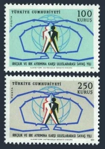 Turkey 1874-1875, hinged. Mi 2207-2208. Year against Racial Discrimination,1971. - Picture 1 of 1