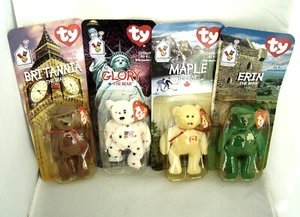 TY Beanie Babies Britannia Glory Erin Maple The Bear McDonalds Lot of 4 Vintage - Picture 1 of 4