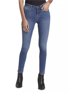 Jeans Frame donna 23 Le Beau vita alta crop lavaggio medio blu denim - Foto 1 di 12
