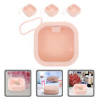  4 Pcs Pink Tpe Desktop Hairpin Trinket Storage Box Travel Scrunchie