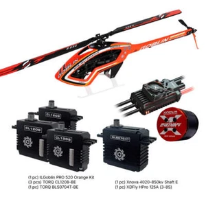 SAB ILGoblin PRO 520 orange mit Haupt- und Heckblättern Kombimotor, Regler & Servo CL1 - Bild 1 von 1