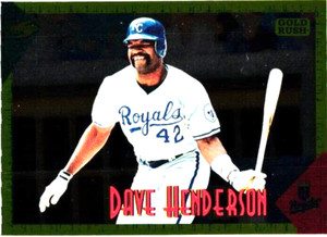 1994 Score Rookie & Traded Gold Rush Dave Henderson Card #RT18 KC Royals Mint