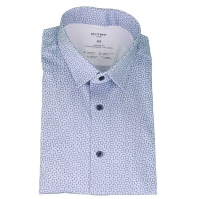 Olymp Luxor 24 / Seven Uomo Camicia da Ufficio Blu Fantasia 135454 11 Blu - Immagine 1 di 3