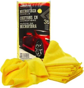 Kirkland Signature Ultra Plush Microfiber Towels 36 Pack, Yellow, 40.6 x 40.6 cm - Picture 1 of 6