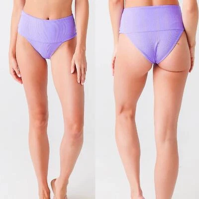 Parte inferior de bikini L*SPACE Pointelle Rib Desi en púrpura talla XS nueva Foto 1 de 4