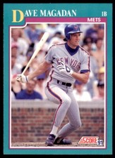 1991 SCORE DAVE MAGADAN NEW YORK METS #190