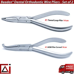 Beaden® Orthodontic Tweed Loop Forming Plier & How Plier Curved Set of 2 New CE - Picture 1 of 5