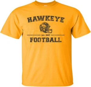 Hawkeye Football with Helmet - Iowa Hawkeyes Gold t-shirt - Picture 1 of 9