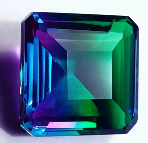 Doblete de cristal de turmalina natural 76,00+ quilates piedras preciosas sueltas corte octágono certificado - Imagen 1 de 6