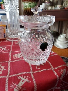 Waterford Cut Crystal Alana Preserve Jam Mustard Jar - Picture 1 of 6