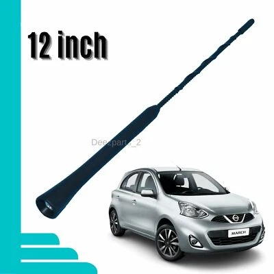 Antena 12" Negra para Nissan Marzo 2012-2022 Foto 1 de 4