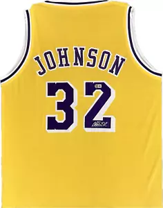 Magic Johnson Signed Autographed Yellow Purple Jersey Beckett Authenticated - Picture 1 of 3