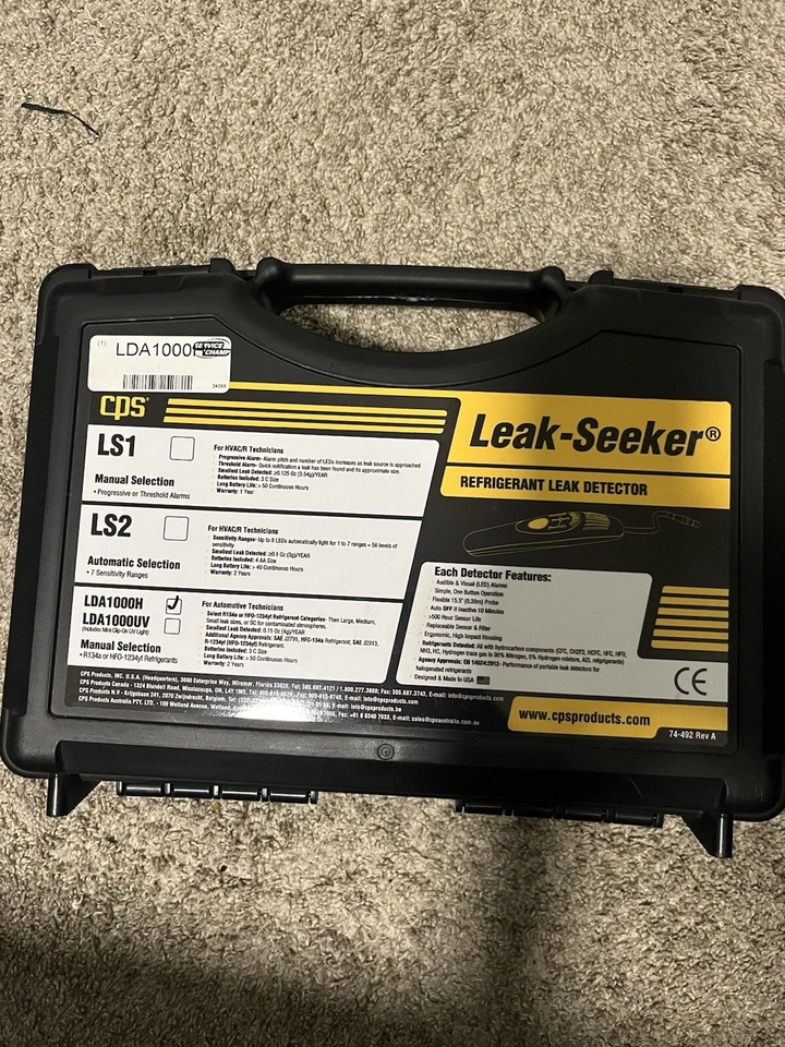 CPS LEAK-SEEKER  74-492 Rev A Refrigerant Leak  Detector - Image 1 of 2
