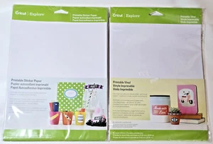 Cricut Explore bedruckbares Vinyl 10er-Pack weiße Blätter 8,5" x 11" 2002636 ~ NEU - Bild 1 von 1
