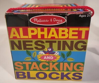 MELISSA AND DOUG'S ALPHABET NESTING & STACKING BLOCKS FOR AGES 2 + - Image 1 of 4