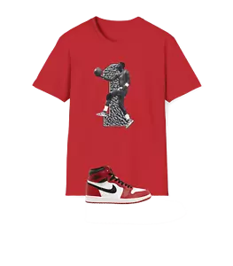 Jordan 1 Chicago Matching Shirt - Air Jordan 1 Sneaker Matching Tee - Picture 1 of 3