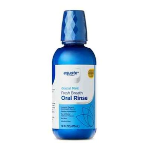 Equate Fresh Breath Oral Rinse,Alcohol Free Mouthwash,Glacial Mint Flavor,16oz - Picture 1 of 6