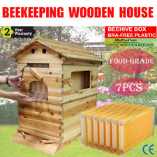 7PCS Auto Honey Hive Frames Beehive Brood Cedarwood Box Beekeeping Beehive House