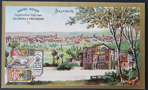 1900's ANDRE HOFER Feigenkaffee BAYREUTH Salzburg Freilassing Trade card - Picture 1 of 2