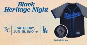 Trikot Größe XL 2024 Dodgers schwarz Heritage Night SGA 6/15 Größe XL - Bild 1 von 2