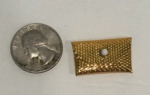 Barbie ou comme sac à main pochette vintage métallisé or blanc perle bouton fossette - Photo 1/4