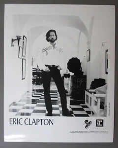 Eric Clapton foto promo lucida bianco e nero 8 x 10 1989! - Foto 1 di 1