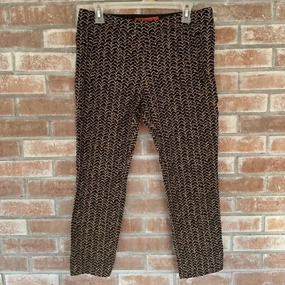 Cartonnier Anthropologie Slim Cropped Side Zip Pants Size 10 Black / Tan - Image 1 of 4