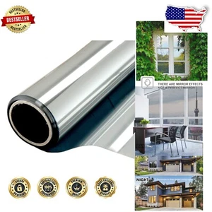 Heat Control Einweg Fensterfolie 6 Mil - Silber Sichtschutztönung für Zuhause & Büro - Bild 1 von 9