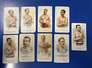 Collezione di 9 carte da boxe Allen & Ginter 1888 - Foto 1 di 19