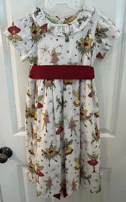 Vestido de Hadas Pixie Navidad Algodón Blanco LE' ZA ME Niña Talla 6 Forrado ¡EXCELENTE ESTADO USADO! Foto 1 de 4