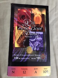 2004 Rose Bowl Game Ticket Stub USC Michigan BCS Championship - Bild 1 von 2