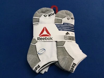 Calcetines Hombre, Reebok Pro-Series, Tobillo, Corte Bajo, o No Show, Negro o Blanco, Paquete de 6 Foto 1 de 4