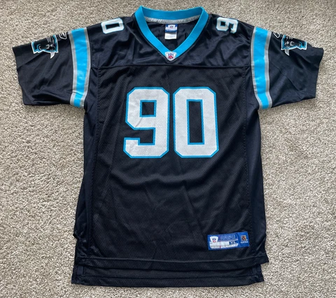 Julius Peppers Carolina Panthers Black Reebok Jersey Youth XL Cover