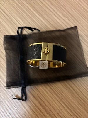 Tory Burch Classic Bracelet BlackColor Enamel Bracelet Elegant New - Image 1 of 4