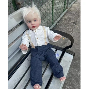 26 Zoll bemalte Kleinkind Reborn Puppe fertig Baby Mädchen Stoffkörper verwurzelte Haare Geschenk - Bild 1 von 4
