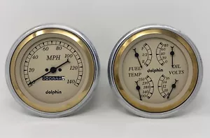 1947 1948 1949 1950 1951 1952 1953 Chevy Truck 5" Gauge Dash Panel Set Gold - Picture 1 of 7
