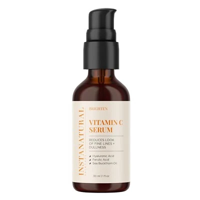 InstaNatural Vitamin C Face Serum, Brightens Hyaluronic,  Ferulic Acid, 1 FL OZ - Image 1 of 4