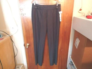 Pantaloni eleganti donna " nuovi con etichette" Larry Levine taglia 8 avg. grigio acciaio " BELLISSIMI PAIA " - Foto 1 di 9