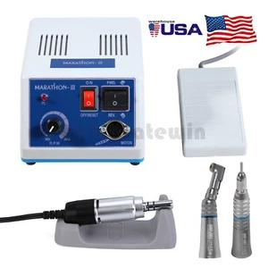 USA Lab Electric Micromotor Marathon III / Contra Angle / Straight Handpiece K#2 - Picture 1 of 18