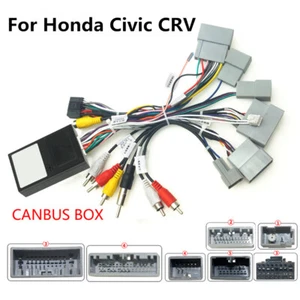 For Honda Civic CRV 16-19 Stereo 16PIN Harness Connector Adapter With Canbus Box - Picture 1 of 11
