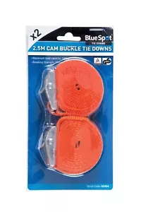 BlueSpot 2er Pack Cam Buckle Spanngurte Dachträger Anhänger Cargo 25mmX2,5m - Bild 1 von 2