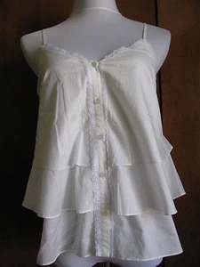 New 7 For All Mankind women's detailed cotton top size Small - Picture 1 of 10