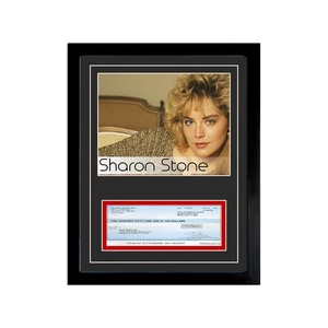 Sharon Stone Signed Cancelled Check Framed Display - Picture 1 of 5