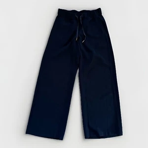 Pantalón Lululemon On The Fly pierna ancha tiro alto cordón azul marino para mujer 6 - Imagen 1 de 10