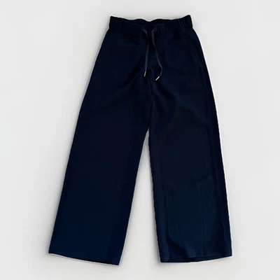 Lululemon On The Fly Pant Wide Leg High Rise Pants Drawstring Navy Blue Womens 6 - Image 1 of 4
