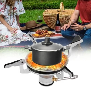 Stainless Steel Kitchen Gas Gas Stove Camping Stove Portable For Outdoor SD. - Picture 1 of 12