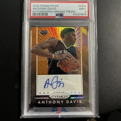 2015-16 Panini Prizm Anthony Davis Auto Naranja #/65 Pelicans PSA 9 SSP Foto 1 de 2