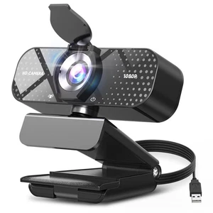 Webcam USB HD 1080P | Micro antibruit, couverture de confidentialité, correction automatique de la lumière - Photo 1/7